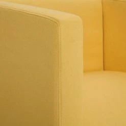 VidaXL Fauteuil cube Jaune Tissu -Fauteuils Soldes image 3 282150