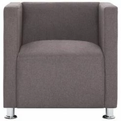 VidaXL Fauteuil cube Taupe Tissu -Fauteuils Soldes image 3 282152