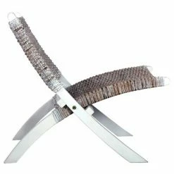 VidaXL Chaise de relaxation Blanc Rotin naturel kubu et bois d'acajou -Fauteuils Soldes image 3 285800