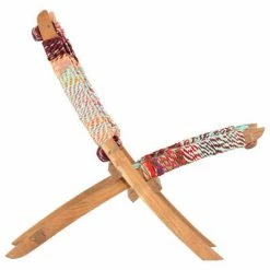 VidaXL Chaise pliable Chindi Multicolore Tissu -Fauteuils Soldes image 3 286608