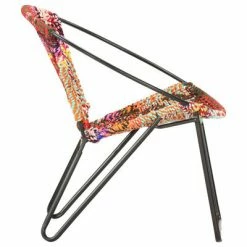 VidaXL Chaise ronde Chindi Multicolore Tissu -Fauteuils Soldes image 3 286609