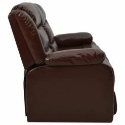 VidaXL Canapé inclinable 3 places Marron Similicuir 10 VidaXL Canapé inclinable 3 places Marron Similicuir -Fauteuils Soldes image 3 288503