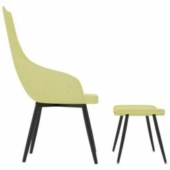 VidaXL Chaise de canapé avec repose-pied Vert Tissu -Fauteuils Soldes image 3 288607