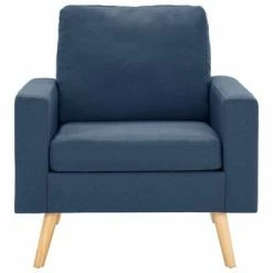 VidaXL Fauteuil Bleu Tissu -Fauteuils Soldes image 3 288697