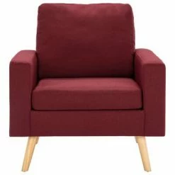 VidaXL Fauteuil Rouge bordeaux Tissu 10 VidaXL Fauteuil Rouge bordeaux Tissu -Fauteuils Soldes image 3 288700