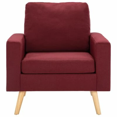 VidaXL Fauteuil Rouge bordeaux Tissu 5 VidaXL Fauteuil Rouge bordeaux Tissu – Image 3