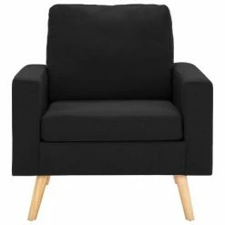 VidaXL Fauteuil Noir Tissu 9 VidaXL Fauteuil Noir Tissu -Fauteuils Soldes image 3 288702