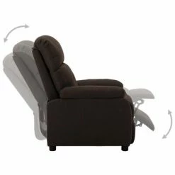 VidaXL Fauteuil inclinable Marron foncé Tissu 10 VidaXL Fauteuil inclinable Marron foncé Tissu -Fauteuils Soldes image 3 289667