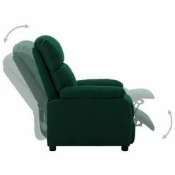VidaXL Fauteuil inclinable Vert foncé Tissu 10 VidaXL Fauteuil inclinable Vert foncé Tissu -Fauteuils Soldes image 3 289668