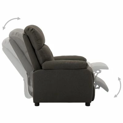 VidaXL Fauteuil inclinable Taupe Tissu 5 VidaXL Fauteuil inclinable Taupe Tissu – Image 3