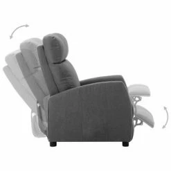 VidaXL Fauteuil inclinable Gris clair Tissu -Fauteuils Soldes image 3 289696