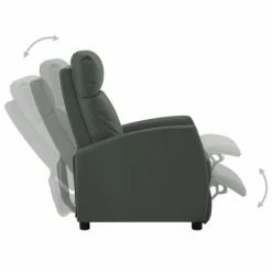VidaXL Fauteuil inclinable Gris Similicuir -Fauteuils Soldes image 3 289719