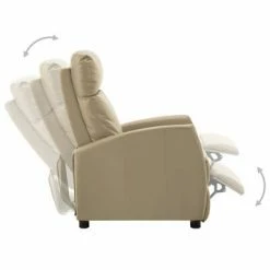VidaXL Fauteuil inclinable Cappuccino Similicuir -Fauteuils Soldes image 3 289722