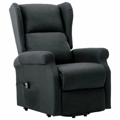VidaXL Fauteuil inclinable Gris foncé Tissu 5 VidaXL Fauteuil inclinable Gris foncé Tissu – Image 3