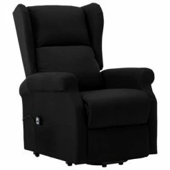 VidaXL Fauteuil inclinable Noir Tissu 10 VidaXL Fauteuil inclinable Noir Tissu -Fauteuils Soldes image 3 289732
