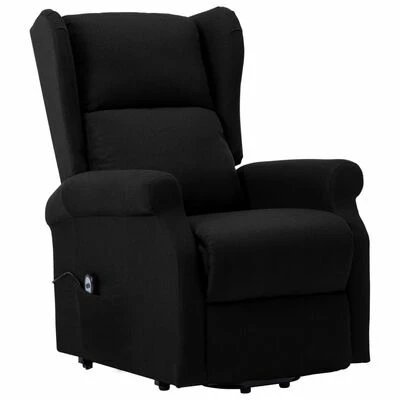VidaXL Fauteuil inclinable Noir Tissu 5 VidaXL Fauteuil inclinable Noir Tissu – Image 3