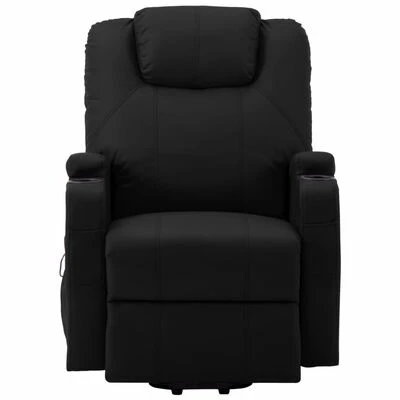 VidaXL Fauteuil inclinable Noir Similicuir 5 VidaXL Fauteuil inclinable Noir Similicuir – Image 3