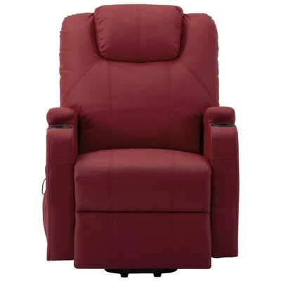 VidaXL Fauteuil inclinable Rouge bordeaux Similicuir 5 VidaXL Fauteuil inclinable Rouge bordeaux Similicuir – Image 3