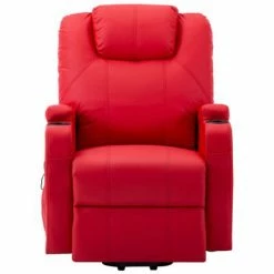 VidaXL Fauteuil inclinable Rouge Similicuir -Fauteuils Soldes image 3 289755