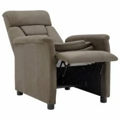 VidaXL Fauteuil inclinable Taupe Similicuir daim -Fauteuils Soldes image 3 289765