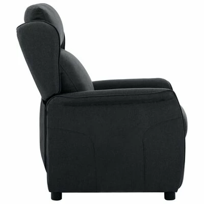 VidaXL Fauteuil inclinable Gris foncé Tissu 5 VidaXL Fauteuil inclinable Gris foncé Tissu – Image 3