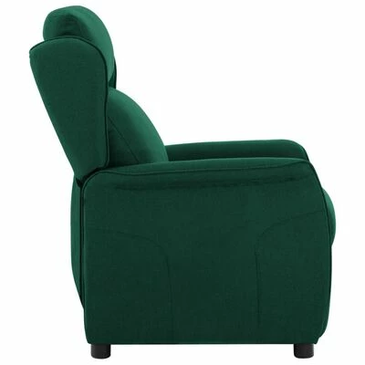 VidaXL Fauteuil inclinable Vert foncé Tissu 5 VidaXL Fauteuil inclinable Vert foncé Tissu – Image 3