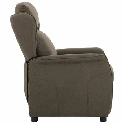 VidaXL Fauteuil inclinable Taupe Tissu 5 VidaXL Fauteuil inclinable Taupe Tissu – Image 3