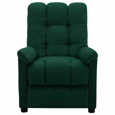 VidaXL Fauteuil inclinable Vert foncé Tissu 5 VidaXL Fauteuil inclinable Vert foncé Tissu – Image 3