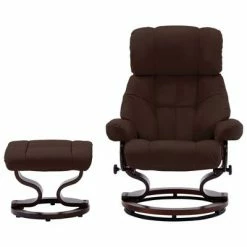 VidaXL Fauteuil inclinable repose-pied Marron Similicuir bois courbé 10 VidaXL Fauteuil inclinable repose-pied Marron Similicuir bois courbé -Fauteuils Soldes image 3 289860