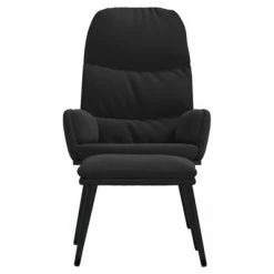 VidaXL Chaise de relaxation avec tabouret Noir Velours 10 VidaXL Chaise de relaxation avec tabouret Noir Velours -Fauteuils Soldes image 3 3097359