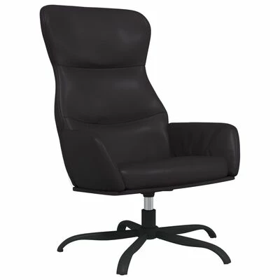 VidaXL Chaise de relaxation avec tabouret Noir Similicuir 5 VidaXL Chaise de relaxation avec tabouret Noir Similicuir – Image 3