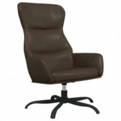 VidaXL Chaise de relaxation avec tabouret Marron Similicuir -Fauteuils Soldes image 3 3097446