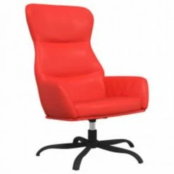 VidaXL Chaise de relaxation avec tabouret Rouge Similicuir 10 VidaXL Chaise de relaxation avec tabouret Rouge Similicuir -Fauteuils Soldes image 3 3097449