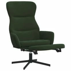 VidaXL Chaise de relaxation avec repose-pieds Vert foncé Velours 10 VidaXL Chaise de relaxation avec repose-pieds Vert foncé Velours -Fauteuils Soldes image 3 3097497