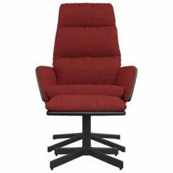 VidaXL Chaise de relaxation avec tabouret Rouge bordeaux Tissu 10 VidaXL Chaise de relaxation avec tabouret Rouge bordeaux Tissu -Fauteuils Soldes image 3 3097555