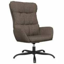 VidaXL Chaise de relaxation avec tabouret Taupe Tissu -Fauteuils Soldes image 3 3097592