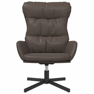 VidaXL Chaise de relaxation avec tabouret Marron Similicuir 5 VidaXL Chaise de relaxation avec tabouret Marron Similicuir – Image 3