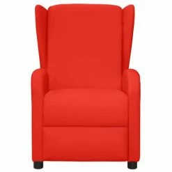 VidaXL Fauteuil inclinable releveur à oreilles Rouge Similicuir -Fauteuils Soldes image 3 3098248
