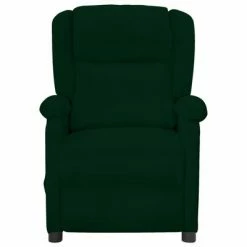 VidaXL Fauteuil inclinable électrique Vert foncé Velours -Fauteuils Soldes image 3 3098395