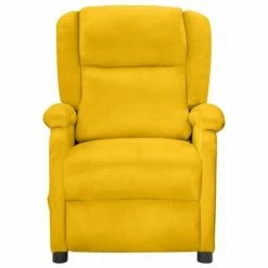 VidaXL Fauteuil inclinable électrique Jaune Velours -Fauteuils Soldes image 3 3098400