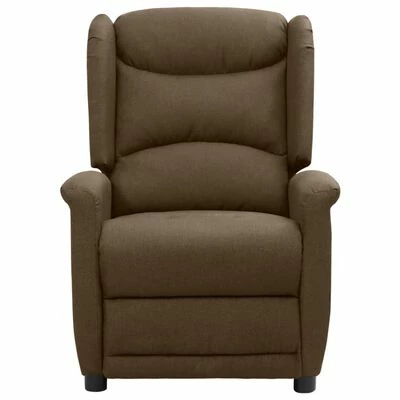 VidaXL Fauteuil inclinable électrique Marron Tissu 5 VidaXL Fauteuil inclinable électrique Marron Tissu – Image 3
