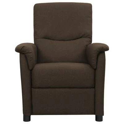 VidaXL Fauteuil inclinable électrique Marron foncé Tissu 5 VidaXL Fauteuil inclinable électrique Marron foncé Tissu – Image 3