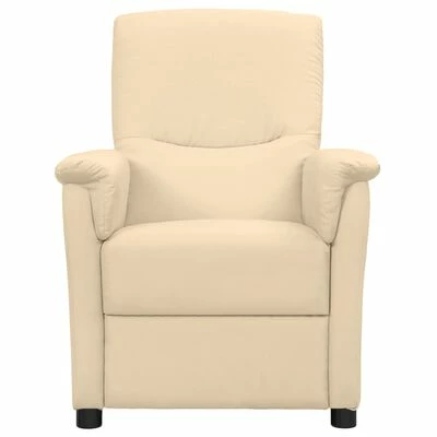 VidaXL Fauteuil inclinable électrique Crème Tissu 5 VidaXL Fauteuil inclinable électrique Crème Tissu – Image 3