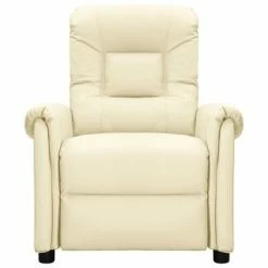 VidaXL Fauteuil inclinable électrique Crème Similicuir -Fauteuils Soldes image 3 3098571