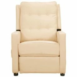 VidaXL Fauteuil inclinable électrique Crème Tissu -Fauteuils Soldes image 3 3098619