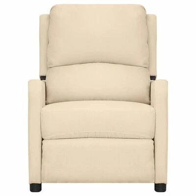 VidaXL Fauteuil inclinable électrique Crème Tissu 5 VidaXL Fauteuil inclinable électrique Crème Tissu – Image 3