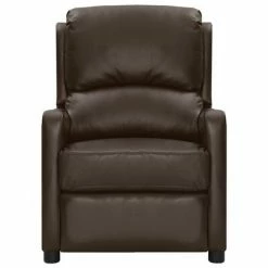 VidaXL Fauteuil inclinable électrique Marron Similicuir brillant -Fauteuils Soldes image 3 3098770