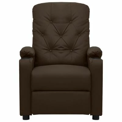 VidaXL Fauteuil inclinable électrique Marron Similicuir 5 VidaXL Fauteuil inclinable électrique Marron Similicuir – Image 3