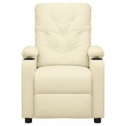 VidaXL Fauteuil inclinable électrique Crème Similicuir 10 VidaXL Fauteuil inclinable électrique Crème Similicuir -Fauteuils Soldes image 3 3098866