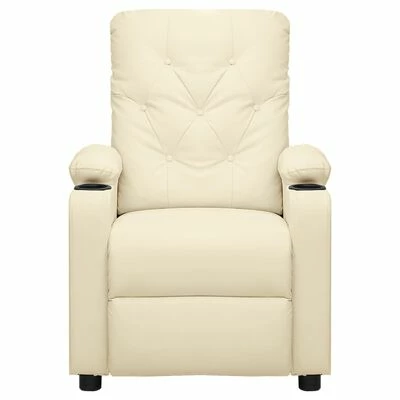 VidaXL Fauteuil inclinable électrique Crème Similicuir 5 VidaXL Fauteuil inclinable électrique Crème Similicuir – Image 3